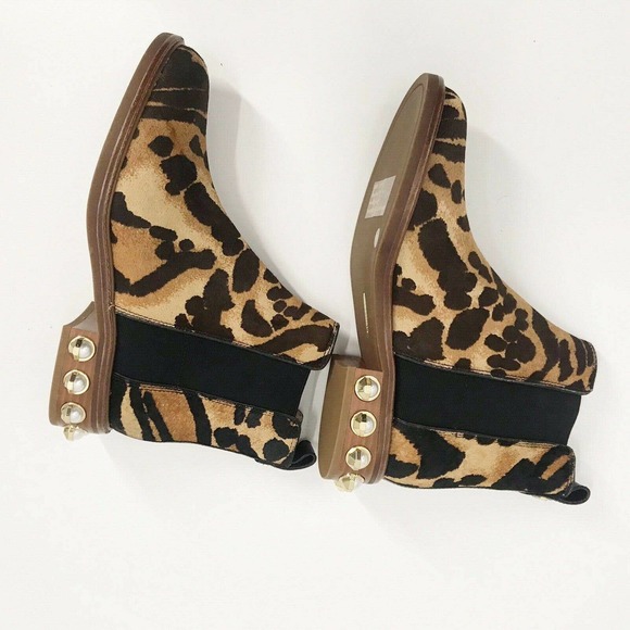 LOUISE ET CIE Zeopard & Black Valtina Ankle Boots - Size 7.5M - Picture 6 of 12